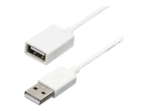 StarTech 3m White USB 2.0 Extension Cable Cord A to A - USB Male to Female Cable - 1x USB A (M), 1x USB A (F) - White, 3 meter (USBEXTPAA3MW) - USB-forlengelseskabel - USB til USB - 3 m