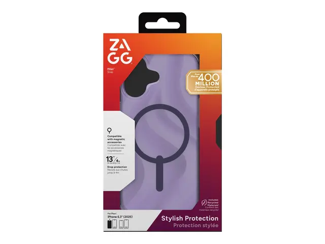 ZAGG Milan Snap - Baksidedeksel for mobiltelefon MagSafe-samsvar g...