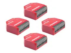 Shelly 1PM Gen4 - Relésvitsj - trådløs - 802.11b/g/n/ax, Bluetooth 5.0, ZigBee 2402 - 2480 Mhz - rød, musegrå (en pakke 4)