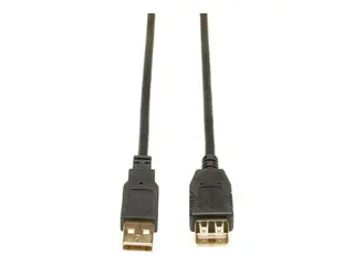Eaton Tripp Lite Series 3ft USB 2.0 Hi-Speed Extension Cable Shielded A Male / Female 3&#39; USB-forlengelseskabel - USB (hunn) til USB (hann) - USB 2.0 - 91 cm - formst&#248;pt, flertr&#229;det - svart