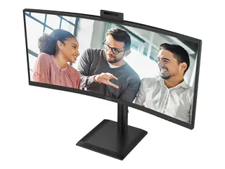 AOC CU34E4CW - LED-skjerm - kurvet USB - 34&quot; - 3440 x 1440 UWQHD - VA - 350 cd/m&#178; - 3500:1 - HDR10 - 4 ms - 2xHDMI, DisplayPort - h&#248;yttalere - svart