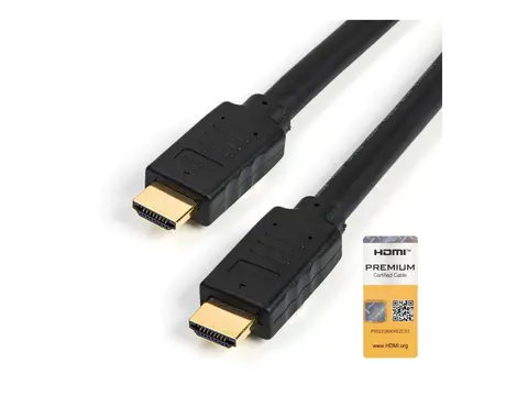 StarTech.com StarTech.com Premium Certified High Speed HDMI 2.0 Cable with Ethernet 15ft 5m - 3D Ultra HD 4K 60Hz - 15 feet Long HDMI Male to Male Cord (HDMM5MP) - HDMI-kabel med Ethernet - 5 m