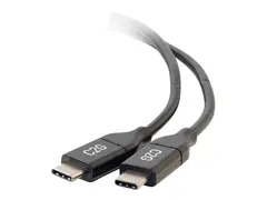 C2G 1.8m (6ft) USB C Cable - USB 2.0 (5A) M/M USB Type C Cable - Black - USB-kabel - 24 pin USB-C (hann) til 24 pin USB-C (hann) - USB 2.0 - 5 A - 1.8 m - svart