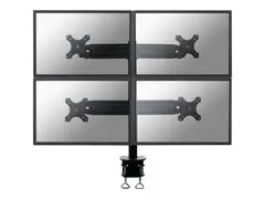Neomounts FPMA-D700D4 - Monteringssett - full bevegelse for 4 LCD-skjermer - svart - skjermst&#248;rrelse: 19&quot;-30&quot; - klemmemonterbar, skrivebordsmonterbar