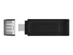 Kingston DataTraveler 70 - USB-flashstasjon 64 GB - USB-C 3.2 Gen 1