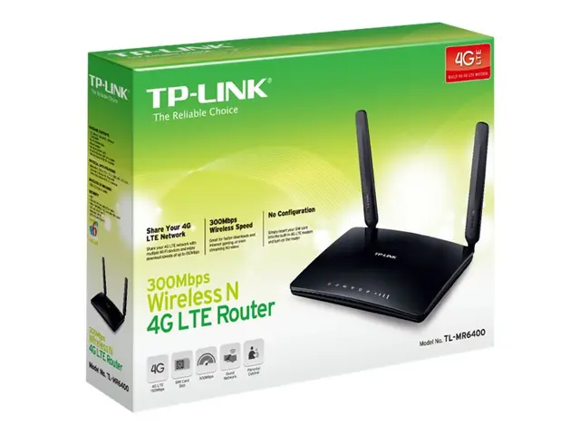 TP-Link TL-MR6400 - Trådløs ruter WWAN 4-portssvitsj 2,4 GHz
