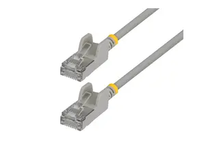 Startech - Koblingskabel - RJ-45 (hann) til RJ-45 (hann) 1 m - 3.7 mm - U/FTP - CAT 6a - uten hindringer, ultra-slim, strandet kobber - grå