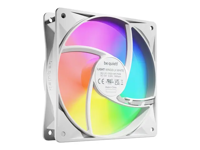 be quiet! Light Wings LX - Kabinettvifte PWM 120 mm hvit (en pakke 3)