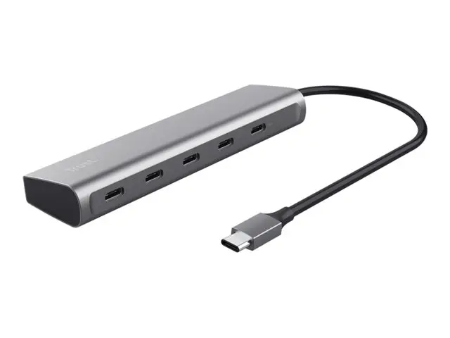 Trust Halyx - Hub 1 x USB-C (gjennomgang) + 4 3.2 Gen stasjonær