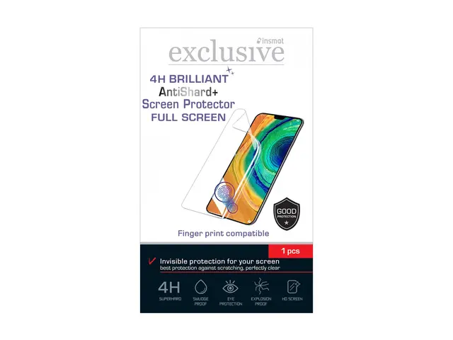 Insmat Exclusive AntiShard+ - Skjermbeskyttelse for mobiltelefon 3...