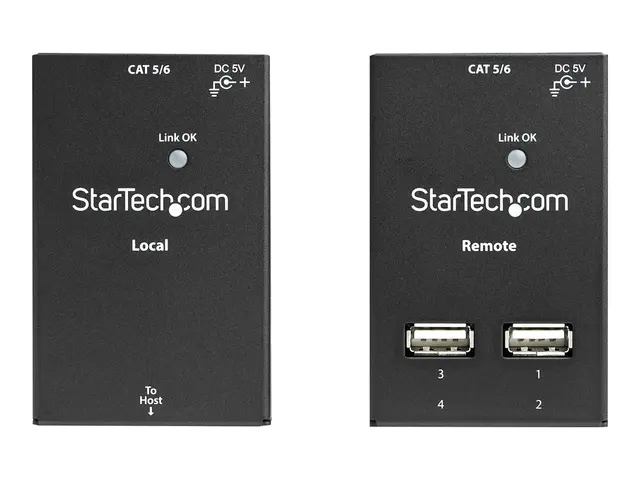 StarTech.com 4-Port USB 2.0 Extender - 165ft (50m) Over Cat5/Cat6 ...