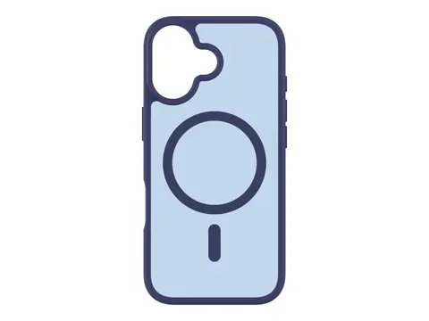 KEY - Beskyttende deksel - med magnetring MagSafe-samsvar - polykarbonat (PC) - frostet marinebl&#229; - for Apple iPhone 17