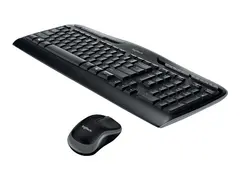Logitech Wireless Combo MK330 - Tastatur- og mussett trådløs - 2.4 GHz - Storbritannia - svart
