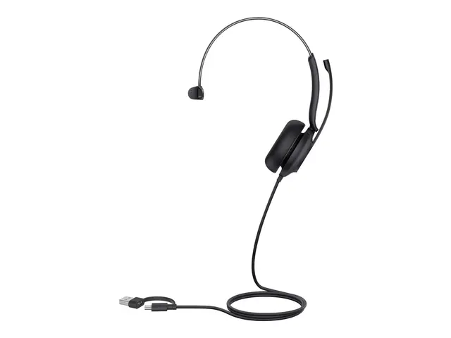 Yealink UH35 Mono - Hodesett on-ear kablet USB-C svart Certified f...