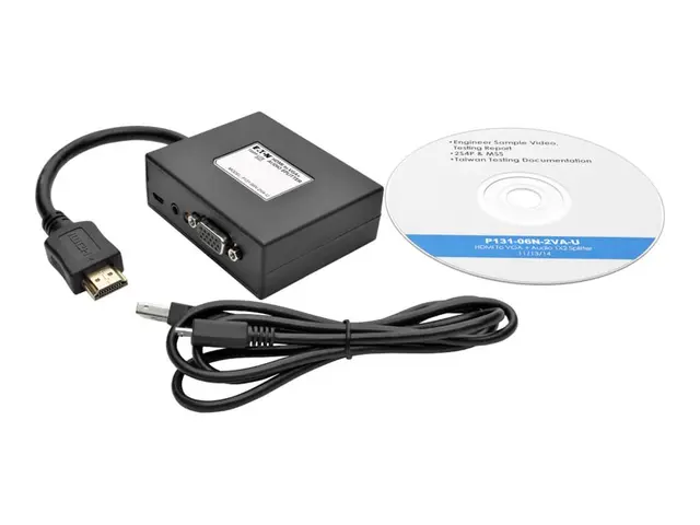 Eaton Tripp Lite series 2-Port HDMI to VGA Splitter Audio/Video Ad...