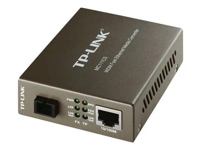 TP-Link MC111CS - Fibermedieomformer - 100Mb LAN - 10Base-T, 100Ba...