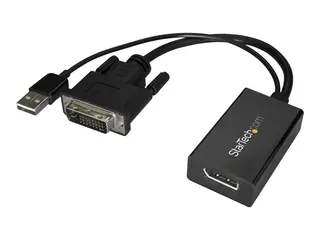 StarTech.com DVI to DisplayPort Adapter USB Power - 1920 x 1200 - DVI to DisplayPort Converter - Video Adapter - DVI-D to DP (DVI2DP2) - Video adapter - dobbeltlenke - DVI-D (hann) til DisplayPort (hunn) - USB-str&#248;m