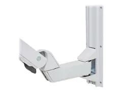 Ergotron StyleView Sit-Stand Combo Extender Short - monteringskomponent (forlengerarm, veggsporsglider, armdeksel) - polert aluminium, kvalitetsplast - hvit