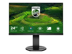 Philips B Line 241B8QJEB - LED-skjerm 24&quot; (23.8&quot; synlig) - 1920 x 1080 Full HD (1080p) @ 75 Hz - IPS - 250 cd/m&#178; - 1000:1 - 5 ms - HDMI, DVI-D, VGA, DisplayPort - h&#248;yttalere - svart tekstur