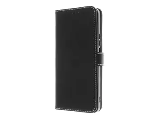 Insmat - Lommebok for mobiltelefon - ekte skinn, kartong+papir+aluminiumsfolie, polykarbonat (PC), bomullssting svart - for Honor 200 Smart