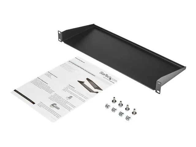StarTech.com 1U Server Rack Cabinet Shelf, 7in Deep Fixed Cantilev...
