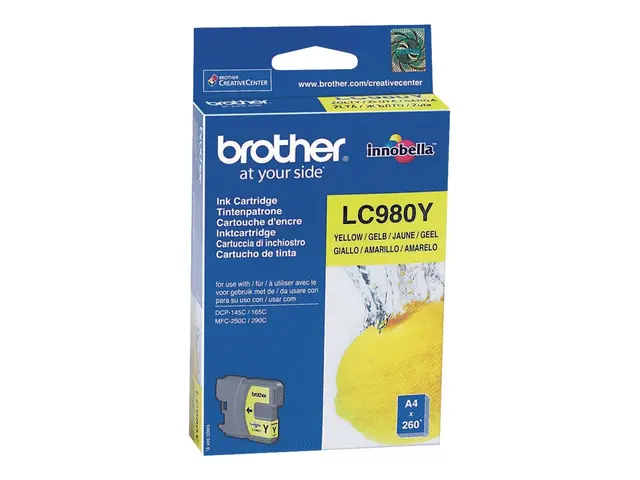 Brother LC980Y - Gul - original - blekkpatron - for Brother DCP-14...