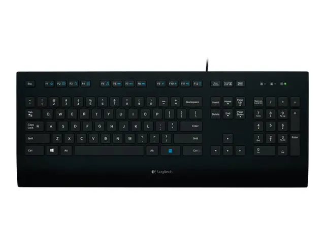 Logitech Corded K280e - Tastatur - USB - Fransk