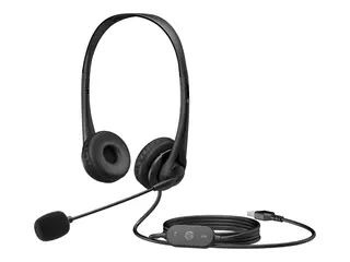 HP G2 - Hodesett - on-ear - kablet - USB skyggesvart