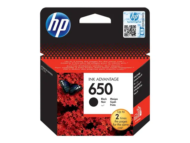 HP 650 - Svart original blekkpatron for Deskjet Ink Advantage 2515...