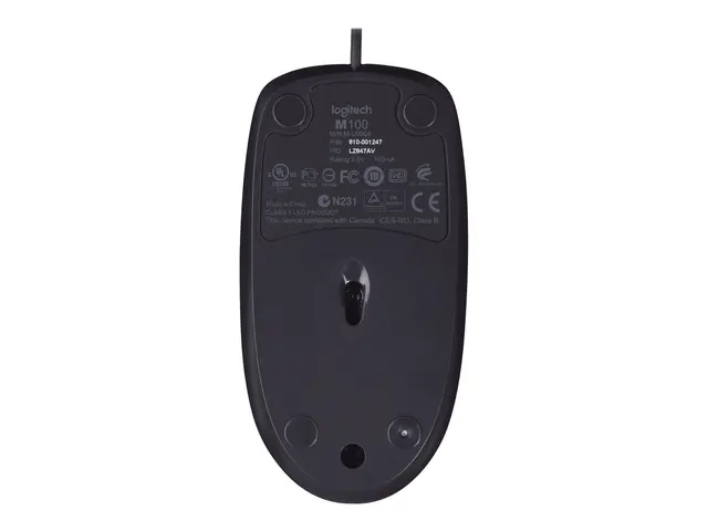 Logitech M100 - Mus full størrelse høyre- og venstrehåndet optisk ...
