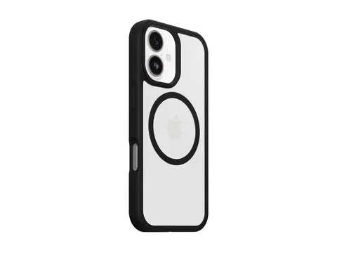 OtterBox React Series - Baksidedeksel for mobiltelefon MagSafe-samsvar - plastikk - svart krystall (klar/svart) - for Apple iPhone 17