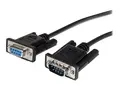 StarTech.com 2m Black Straight Through DB9 RS232 Serial Cable DB9 RS232 Serial Extension Cable - Male to Female Cable (MXT1002MBK) - seriellforlengelseskabel - DB-9 til DB-9 - 2 m