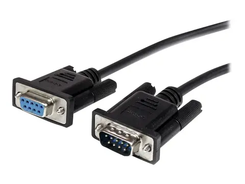 StarTech 2m Black Straight Through DB9 RS232 Serial Cable DB9 RS232 Serial Extension Cable - Male to Female Cable (MXT1002MBK) - seriellforlengelseskabel - DB-9 til DB-9 - 2 m