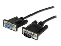 StarTech.com 2m Black Straight Through DB9 RS232 Serial Cable DB9 RS232 Serial Extension Cable - Male to Female Cable (MXT1002MBK) - seriellforlengelseskabel - DB-9 til DB-9 - 2 m