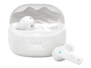 JBL TUNE Beam 2 - True wireless-hodetelefoner med mikrofon i øret - Bluetooth - aktiv støydemping - hvit