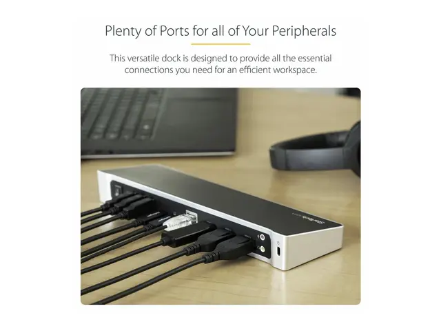 StarTech.com USB-C Dock, 4K Triple Monitor USB Type-C Docking Stat...