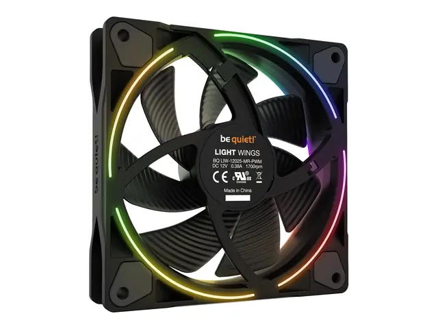 be quiet! Light Wings - Kabinettvifte PWM 120 mm svart (en pakke 3)