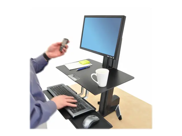 Ergotron WorkFit-S Single LD - Stående skrivebordomformer rektangu...
