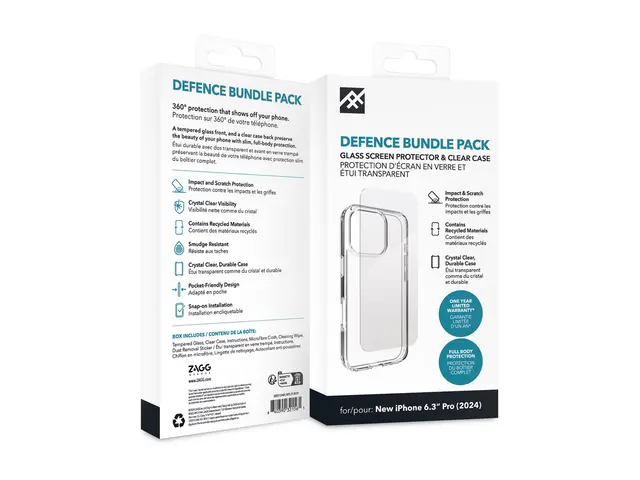iFrogz Defence - Baksidedeksel for mobiltelefon blank med Skjermbe...