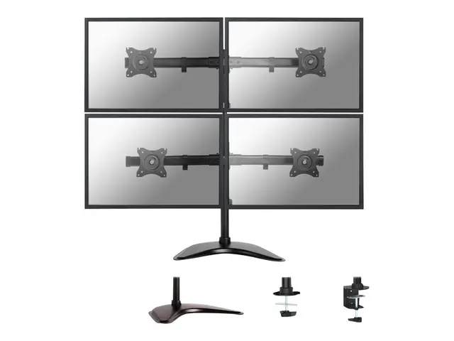 Neomounts NM-D335D4 - Stativ full bevegelse for 4 LCD-skjermer sva...