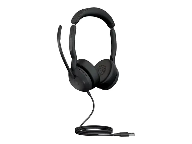Jabra Evolve2 50 MS Stereo - Hodesett on-ear kablet aktiv støydemp...