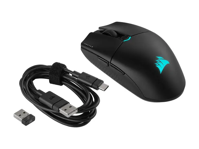 CORSAIR Gaming KATAR ELITE - Mus optisk 6 knapper trådløs, kablet ...