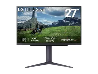 LG UltraGear 27GS85Q-B - LED-skjerm gaming - 27" - 2560 x 1440 QHD @ 180 Hz - Nano IPS - 400 cd/m² - DisplayHDR 400 - 1 ms - 2xHDMI, DisplayPort