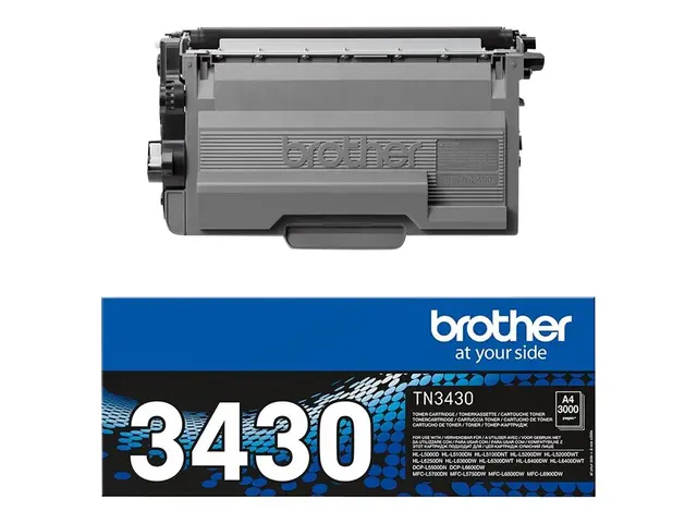 Brother TN3430 - Svart - original - tonerpatron - for Brother HL-L...