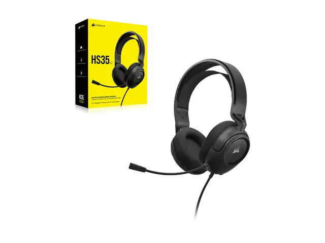 CORSAIR Gaming HS35 v2 - Hodesett full størrelse kablet 3,5 mm jak...