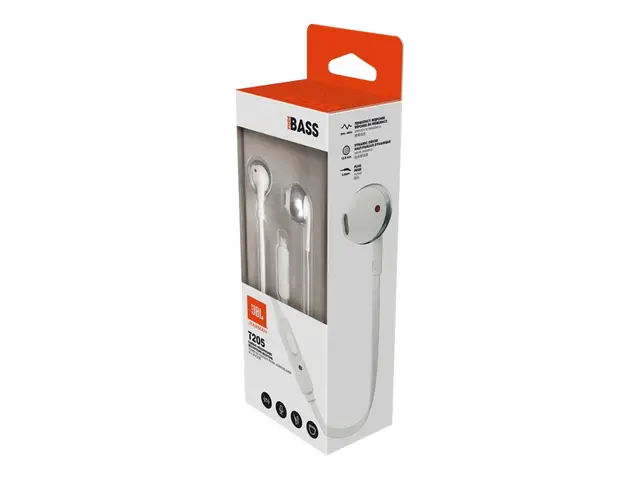JBL TUNE 205 - Ørepropper med mikrofon - i øret - kablet - 3,5 mm ...