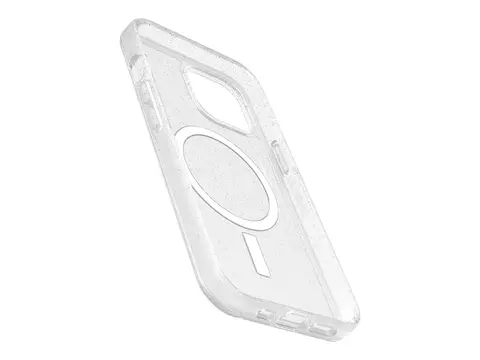 OtterBox Symmetry Series - Baksidedeksel for mobiltelefon MagSafe-samsvar - polykarbonat, syntetisk gummi - stjernest&#248;v (klart glitter) - for Apple iPhone 13, 14, 15