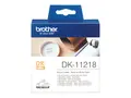 Brother DK-11218 - Svart på hvitt - Rull (2,4 cm) 1000 stk (1 rull(er) x 1000 merkelapper for Brother QL-1050, QL-500, QL-550, QL-560, QL-570, QL-650, QL-720