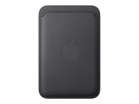 Apple - Lomme for mobiltelefon / kredittkort MagSafe-samsvar - mikrotvill, FineWoven - svart - for iPhone 12, 13, 14, 15, 16, 16e, 17, 17e, 18, Air