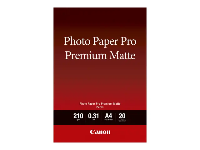 Canon Pro Premium PM-101 - Glatt matt - 310 mikroner A4 (210 x 297 mm) - 210 g/m² - 20 ark fotopapir - for PIXMA PRO-1, PRO-10, PRO-100 